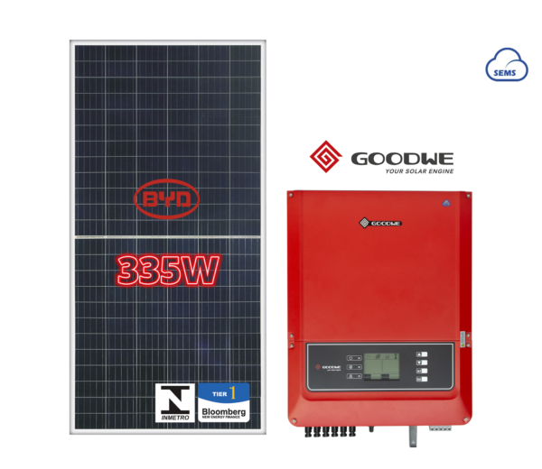 KIT 12Kit Gerador Solar GoodWe GW20K-DT - Policristalino BYD 335Wp - UNSOL